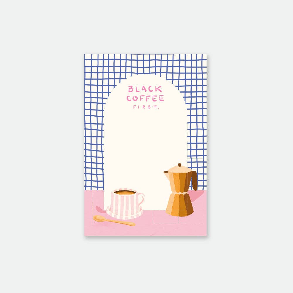Schwarzer Kaffee - Notizblock