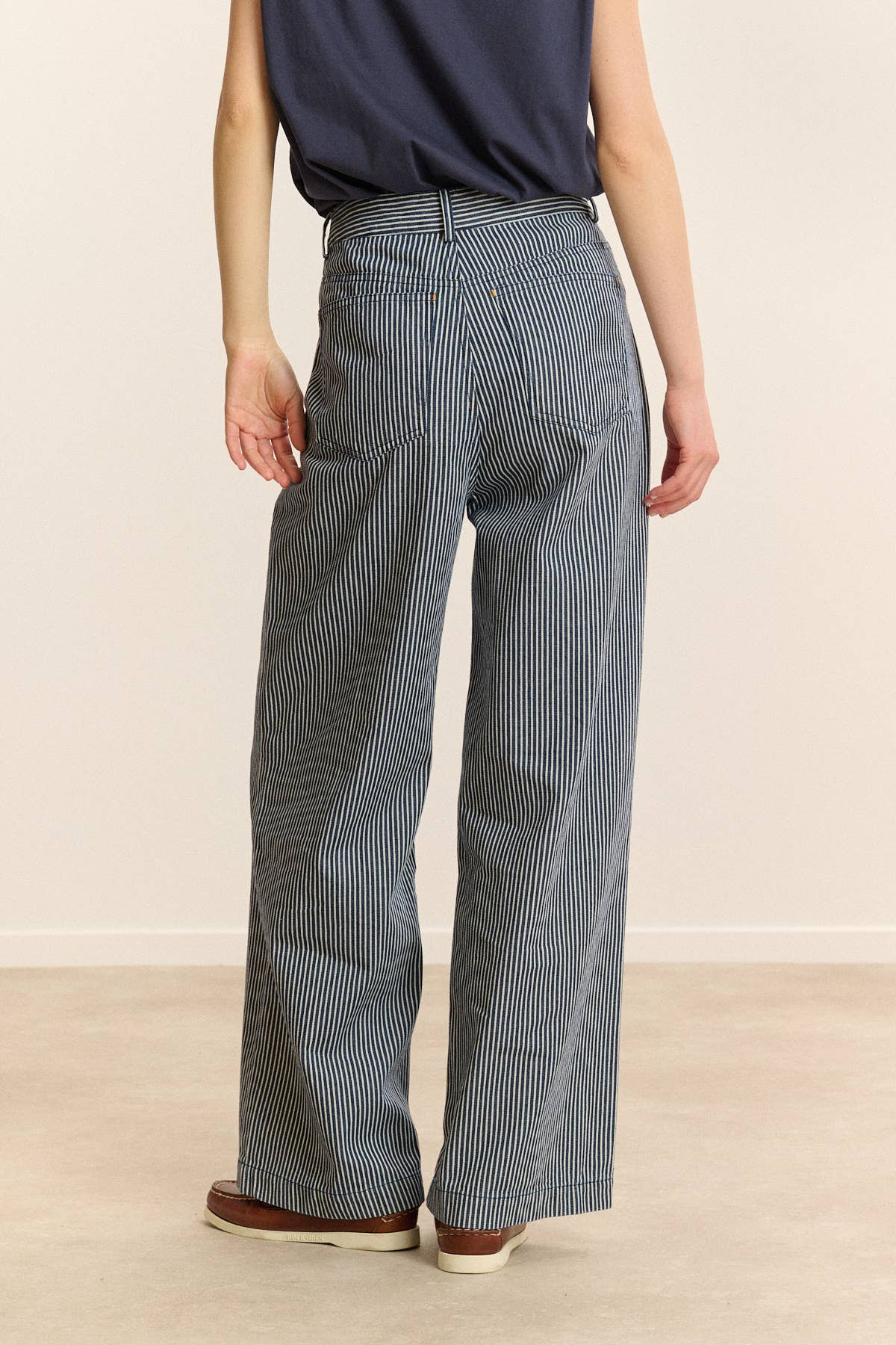 Gestreifte High-Waist Hose Cole