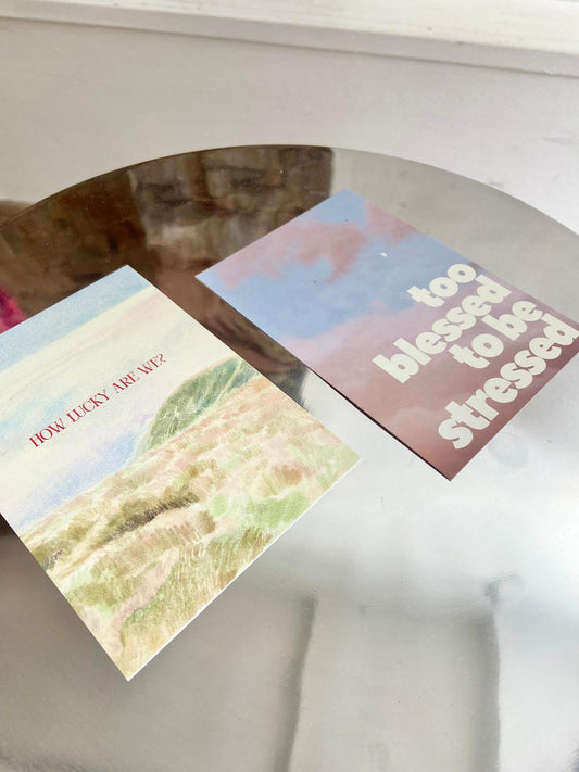 Too blessed to be stressed Postkarte