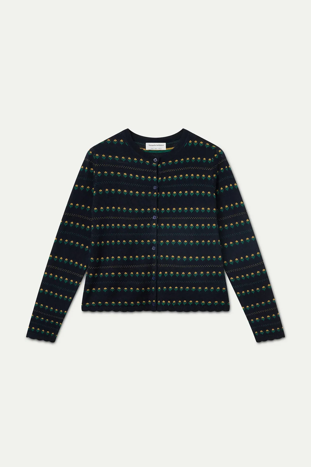 Cardigan in Black Flower