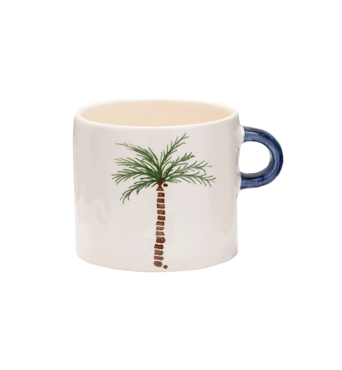 Palmtree mug handbemalt