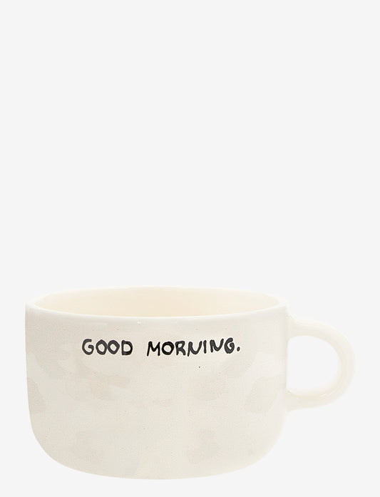 Good Morning Cappuccino mug, handbemalt
