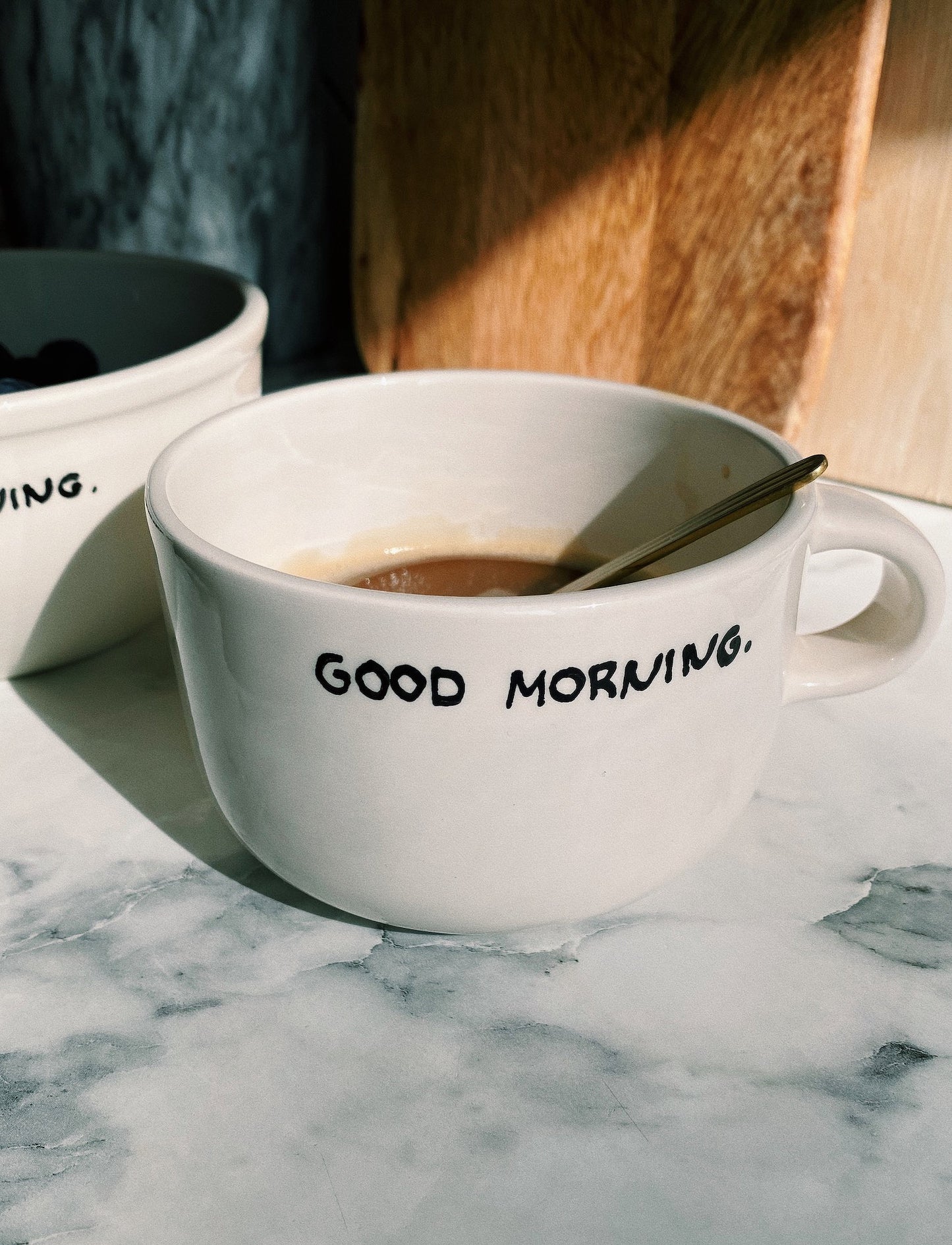 Good Morning Cappuccino mug, handbemalt