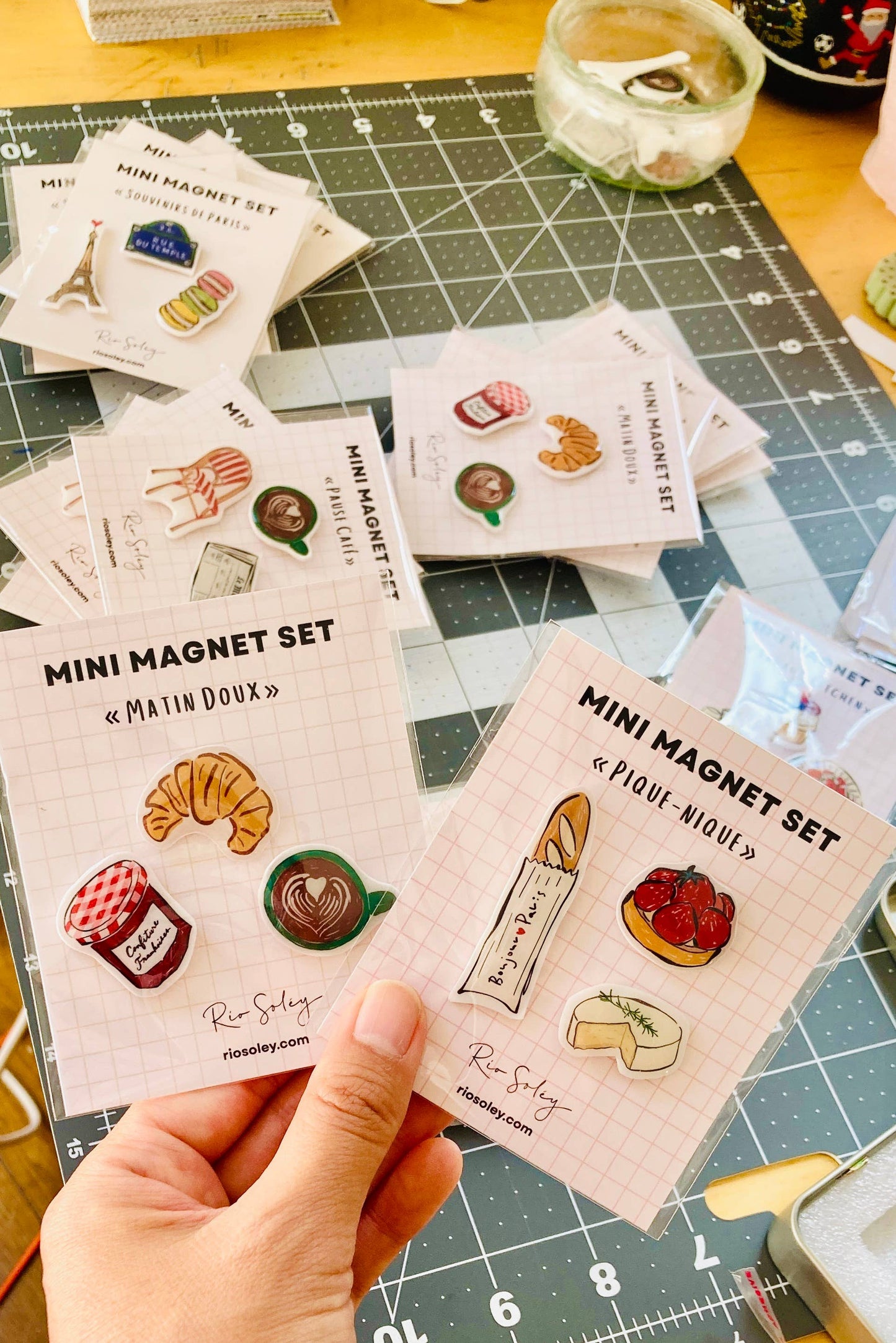 Handgemachtes Mini-Magnet-Set - Matin Doux