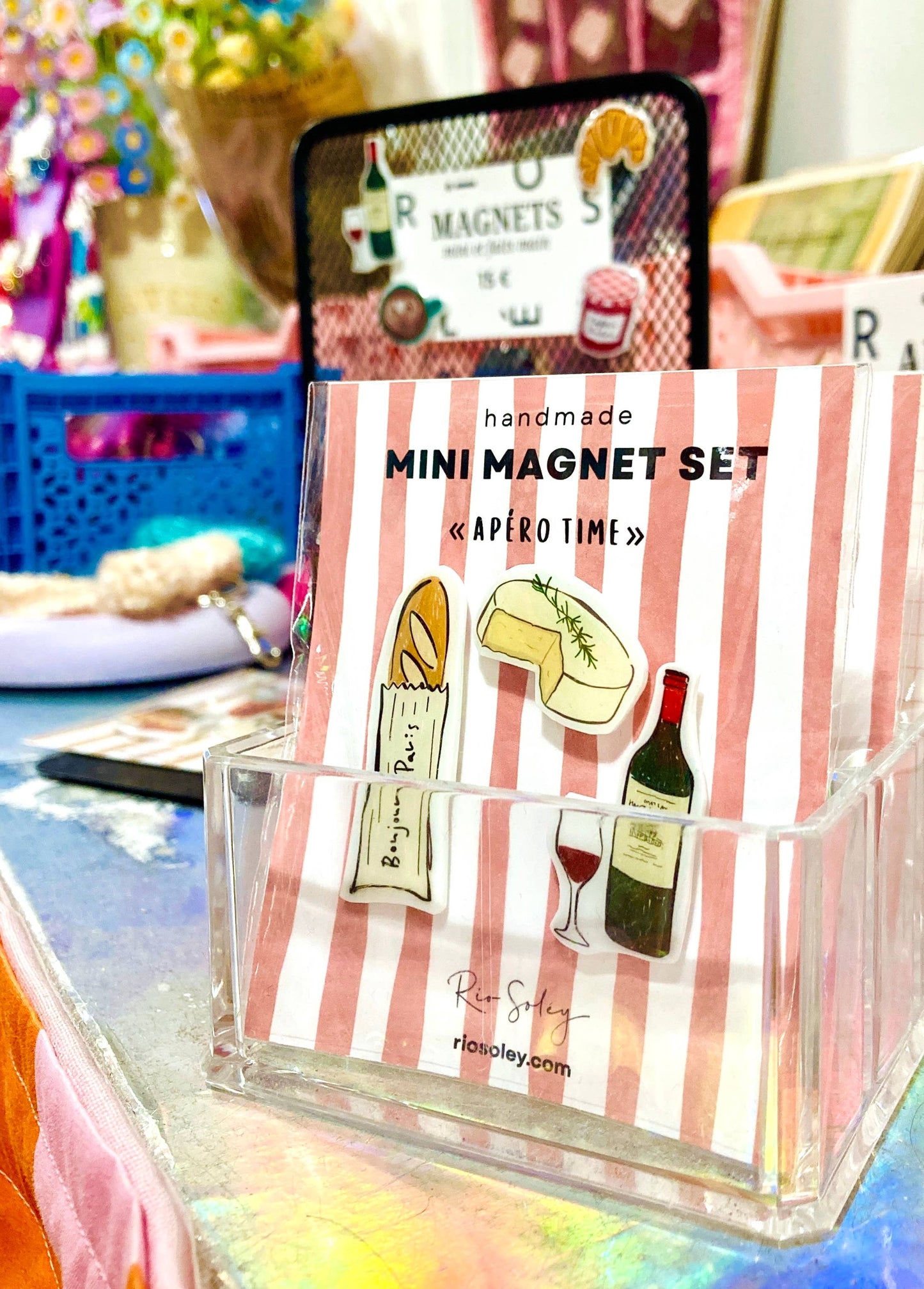 Handgemachtes Mini-Magnet-Set – Apéro-Zeit