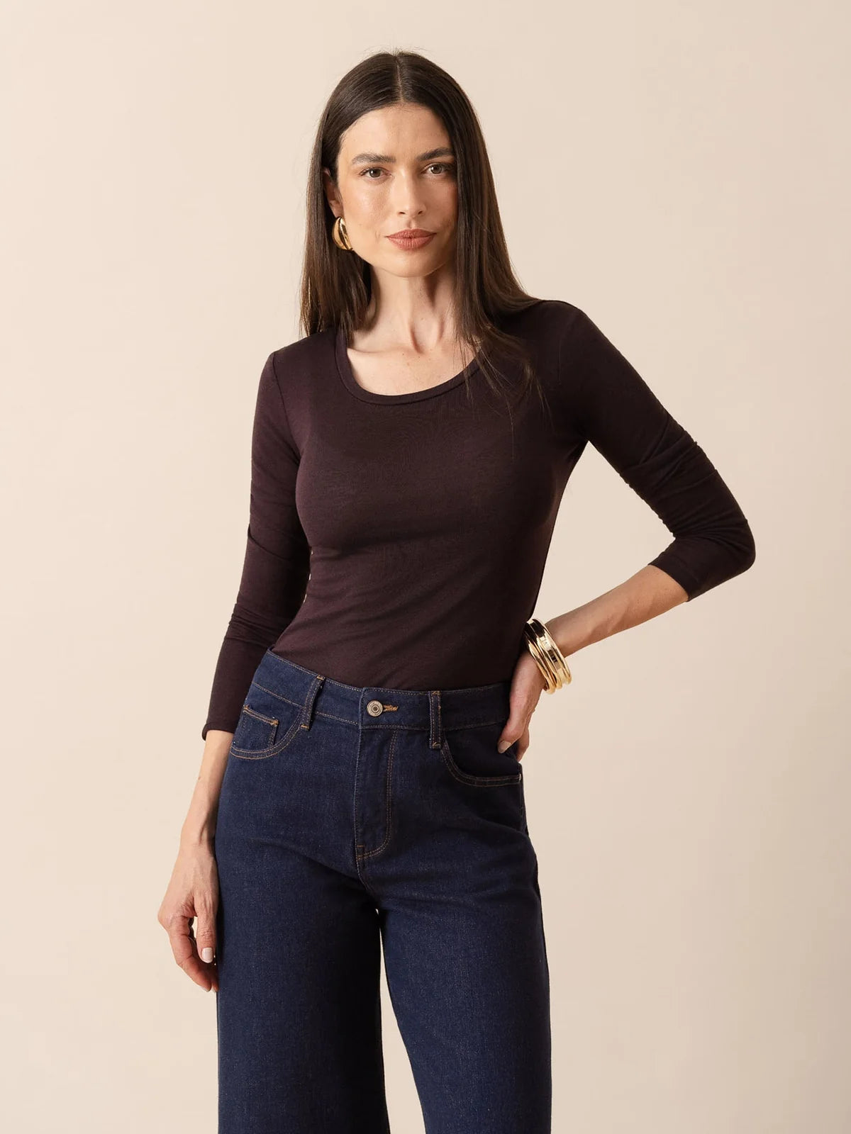 Longsleeve Coralie aus Lyocell Mix