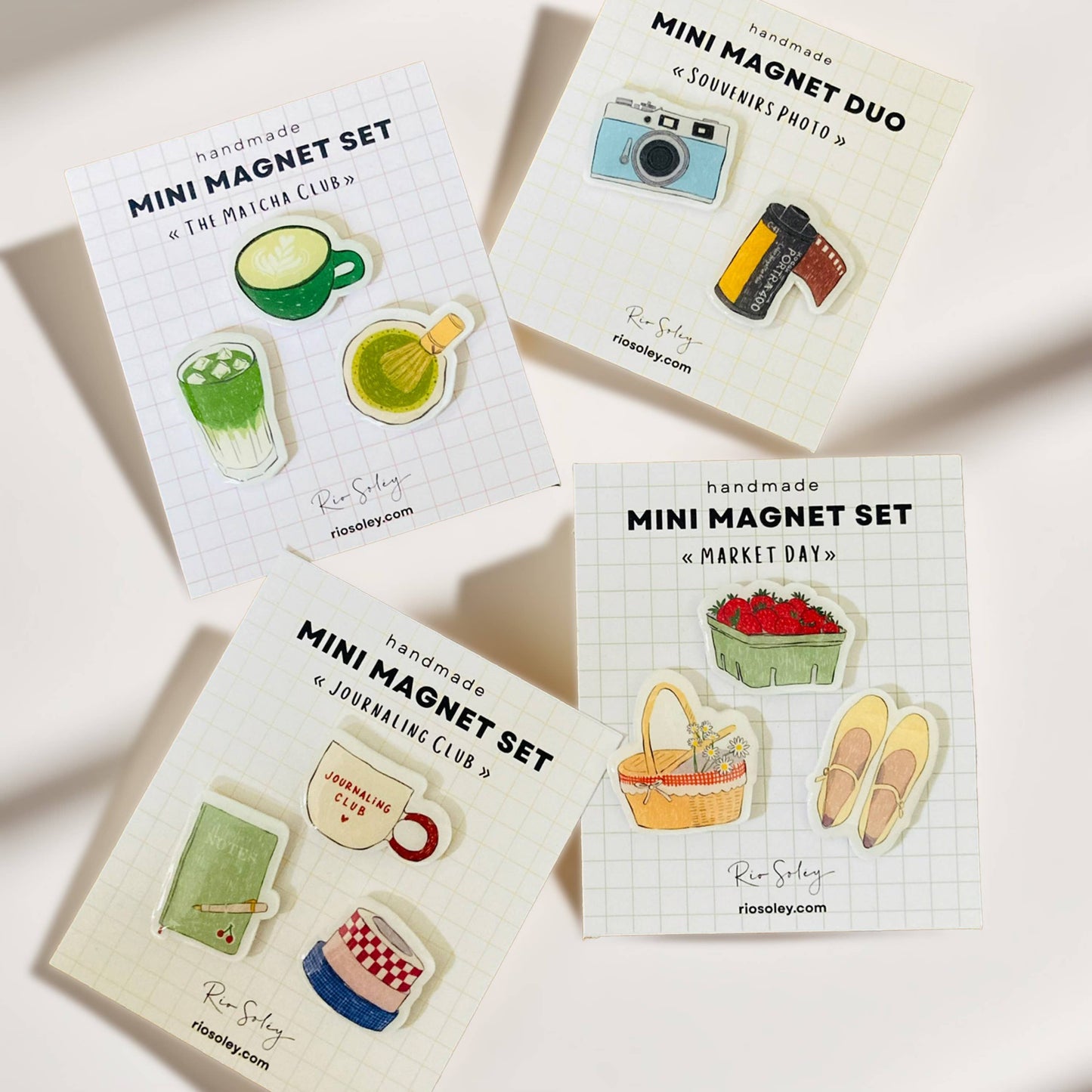 Handgefertigtes Mini-Magnet-Duo – Souvenirfotos