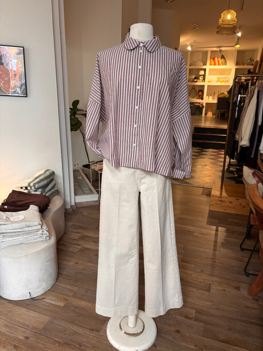 Hemd Giley in Burgundy Stripe