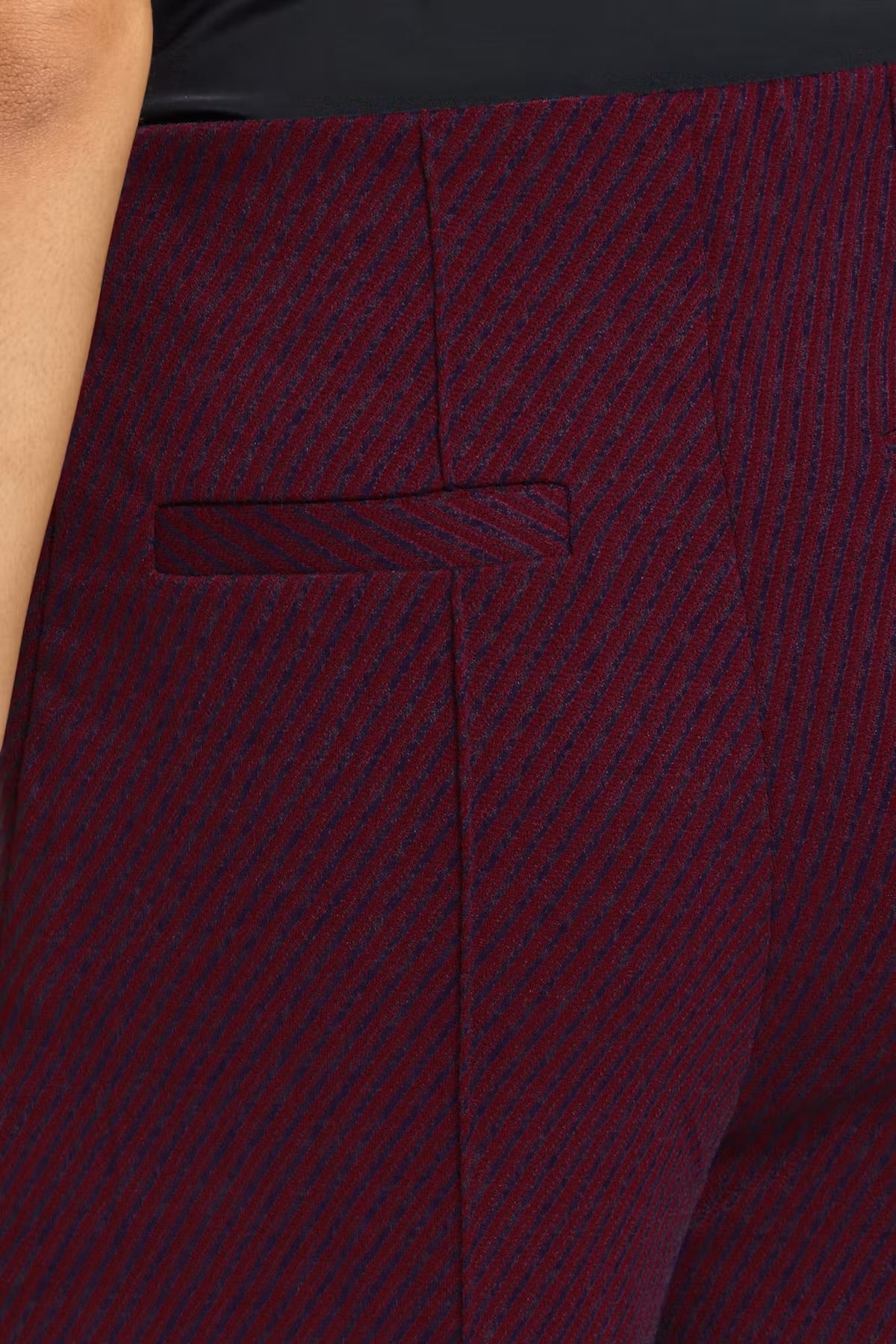 Wideleg Hose Lou burgundy