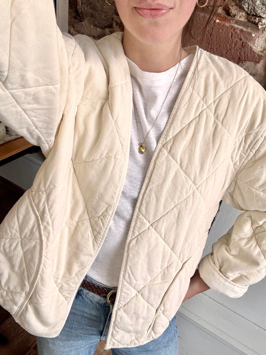 Steppjacke aus Samtcord Léa