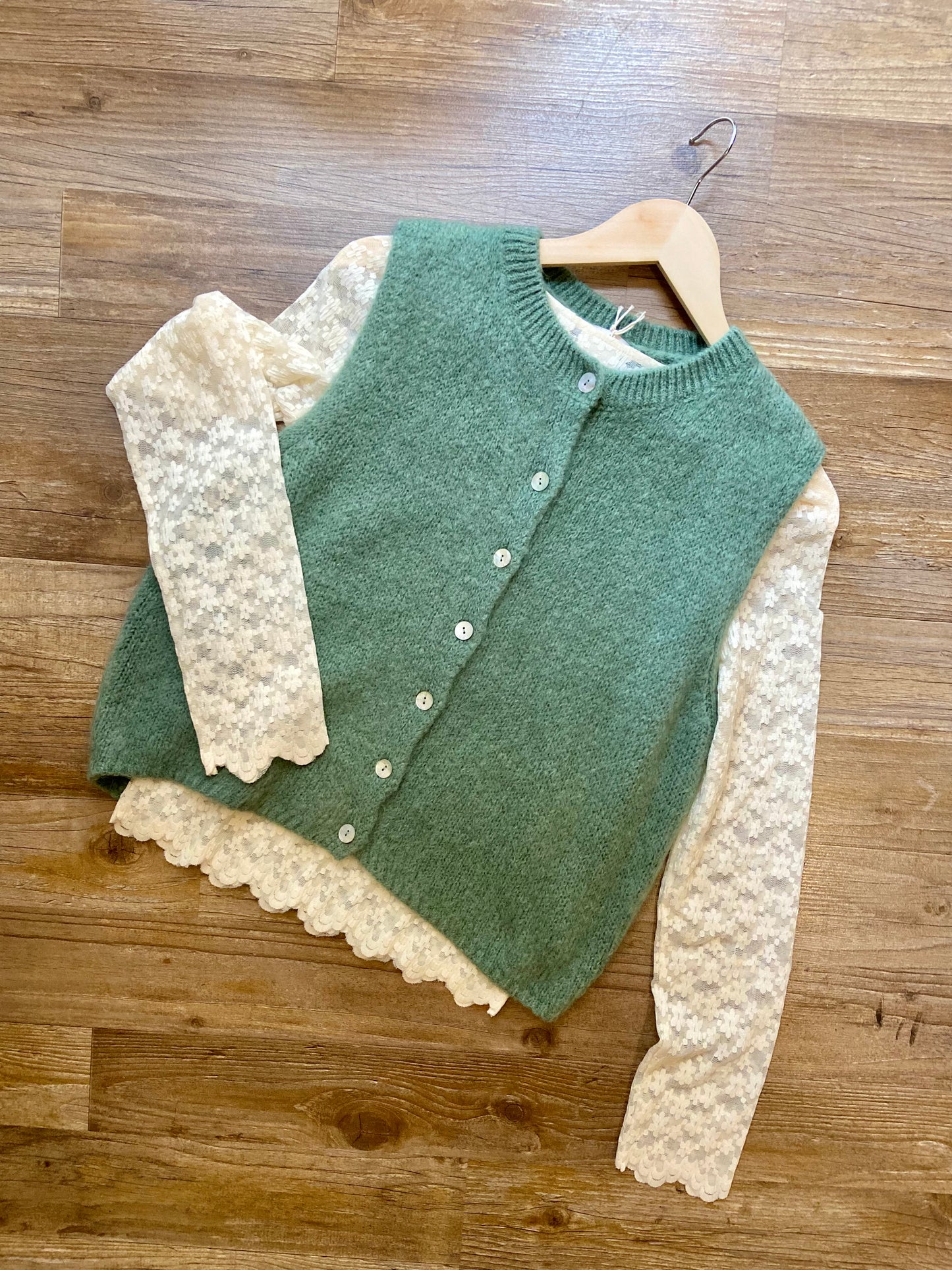 Strickweste Wassergrün