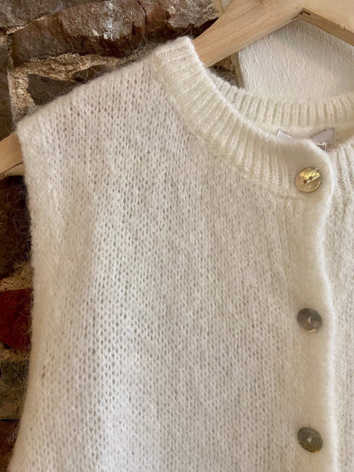 Strickweste Ecru