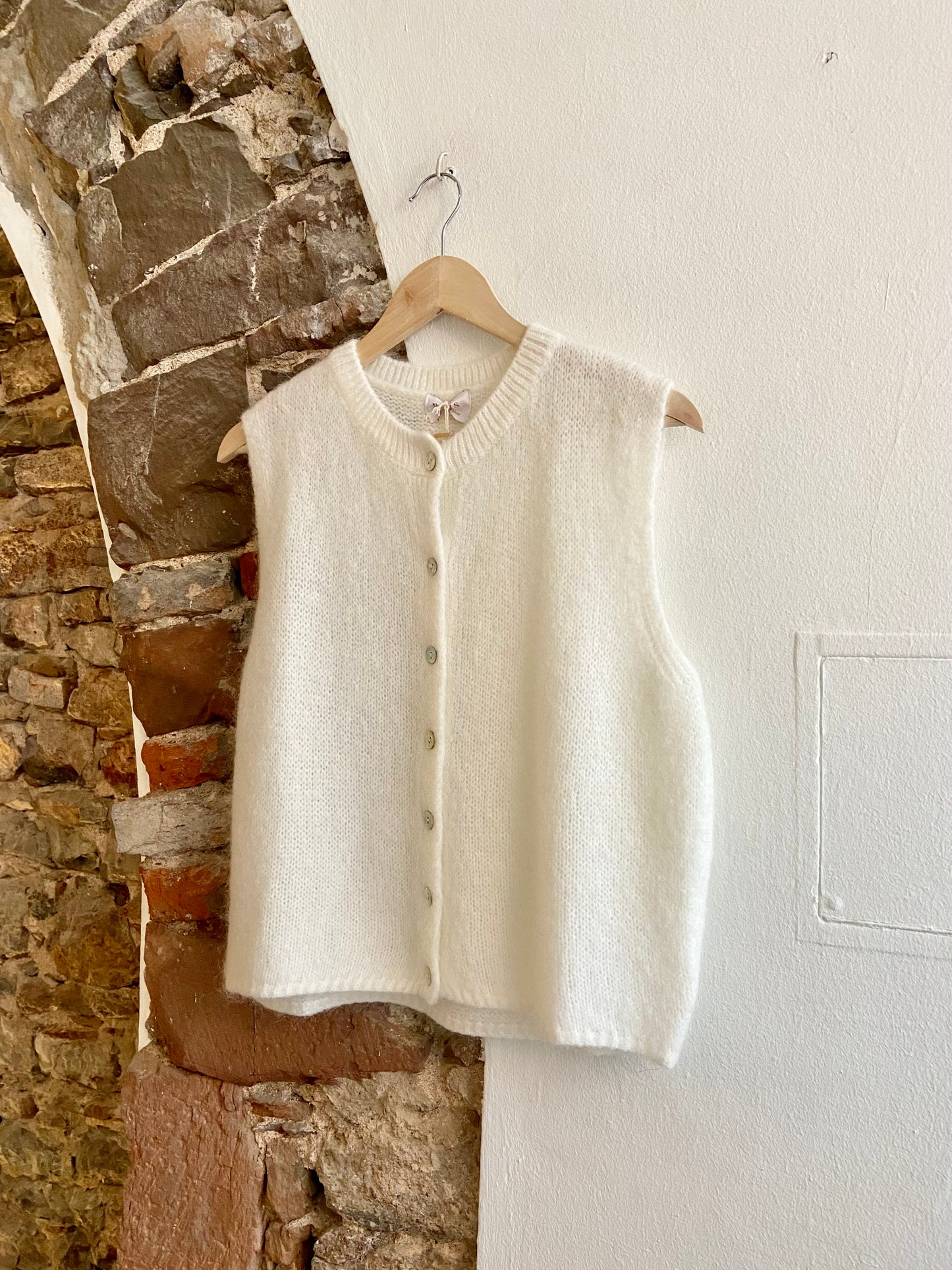Strickweste Ecru