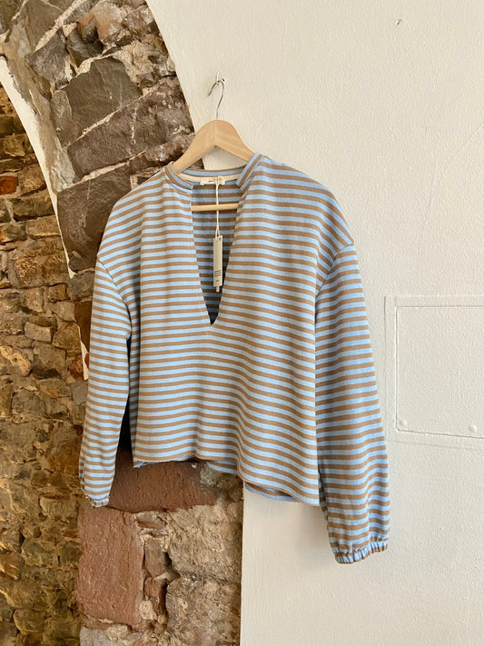 Sweater blue brown stripe