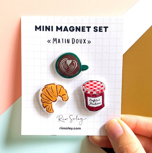 Handgemachtes Mini-Magnet-Set - Matin Doux