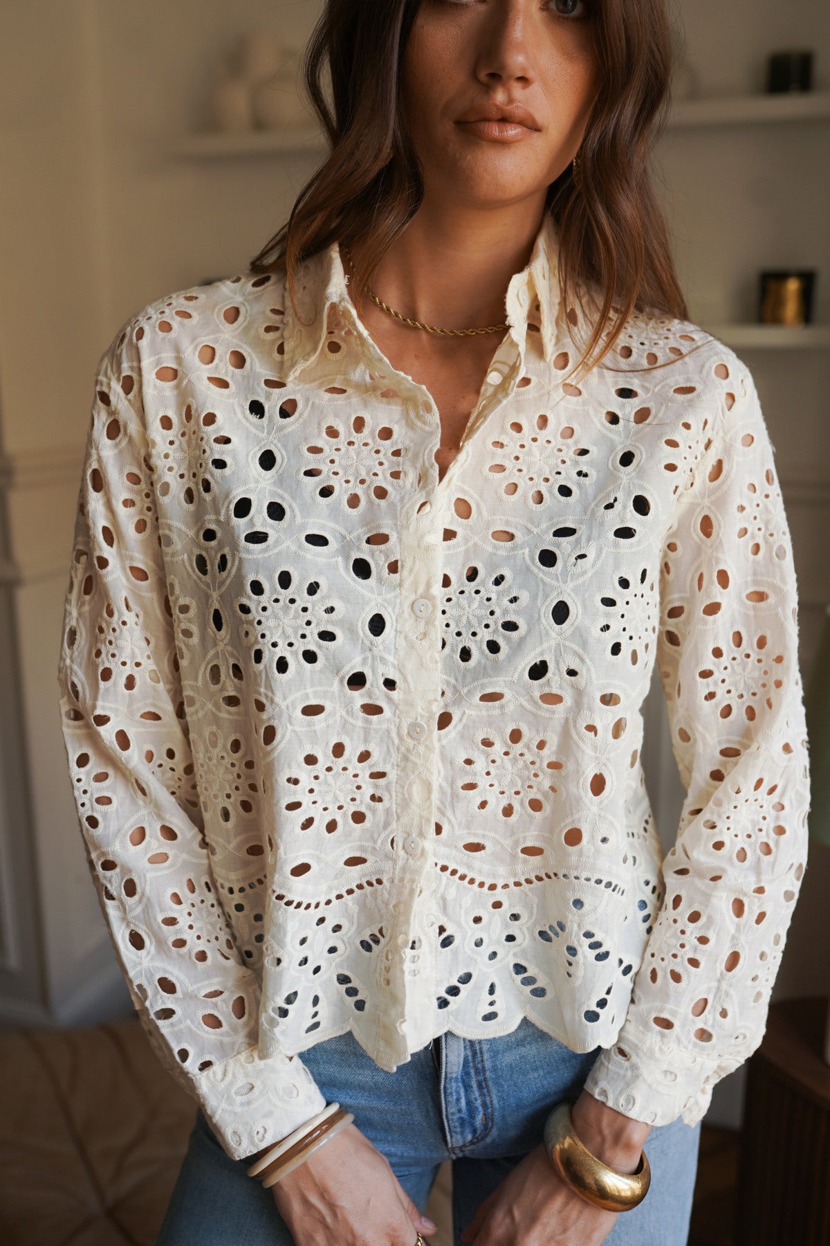 Bluse Broderie Anglaise