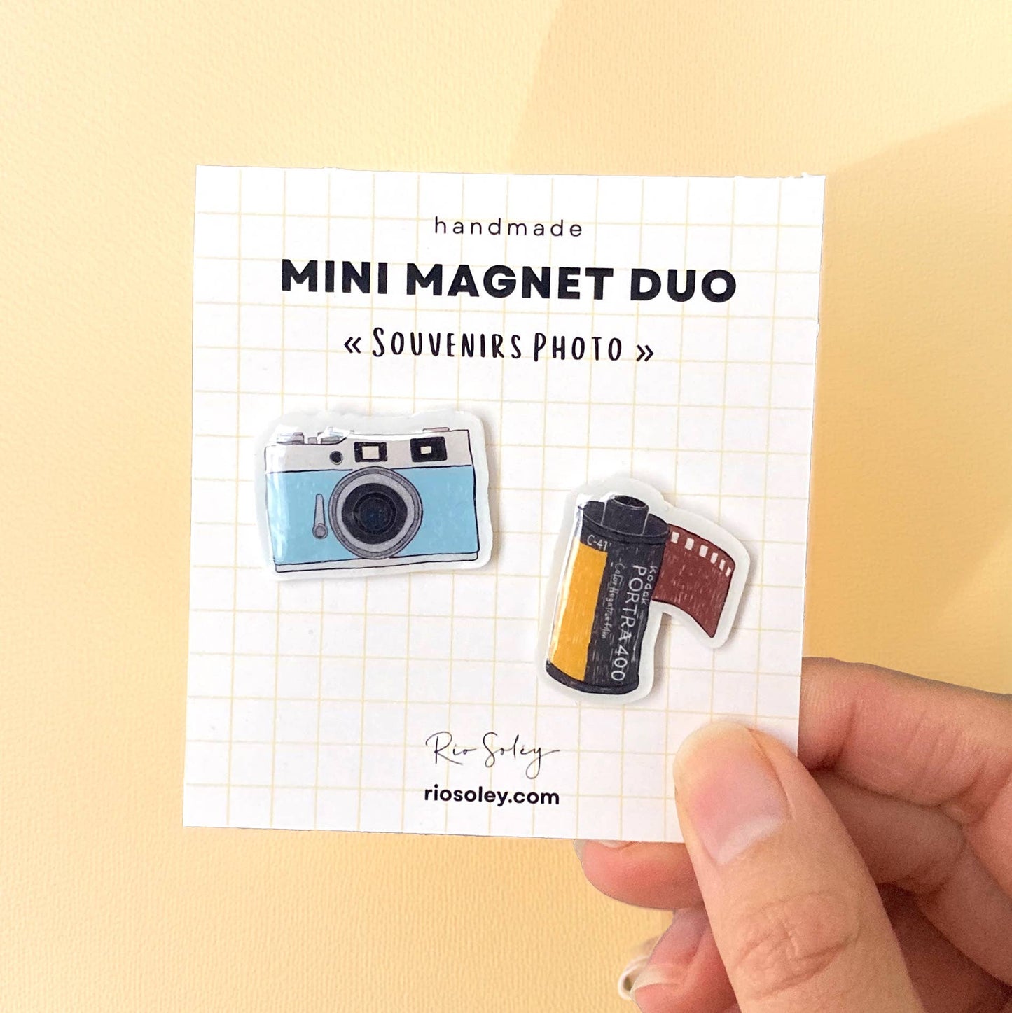 Handgefertigtes Mini-Magnet-Duo – Souvenirfotos