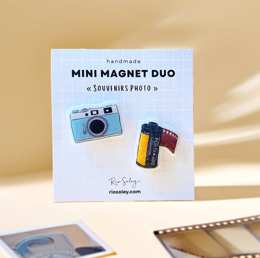 Handgefertigtes Mini-Magnet-Duo – Souvenirfotos