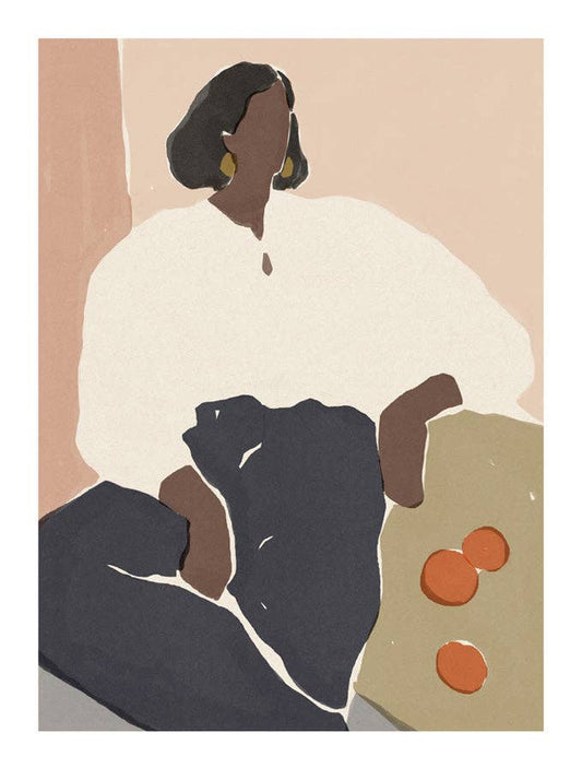 Print Leinenhemd: 30X40 CM / ROSE