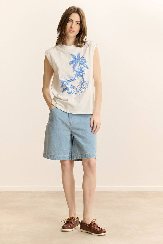 Ärmelloses T-Shirt Palmier