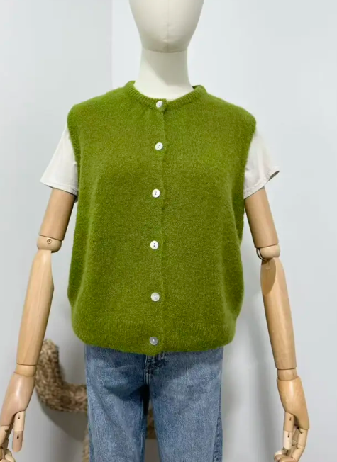 Strickweste Lime Green