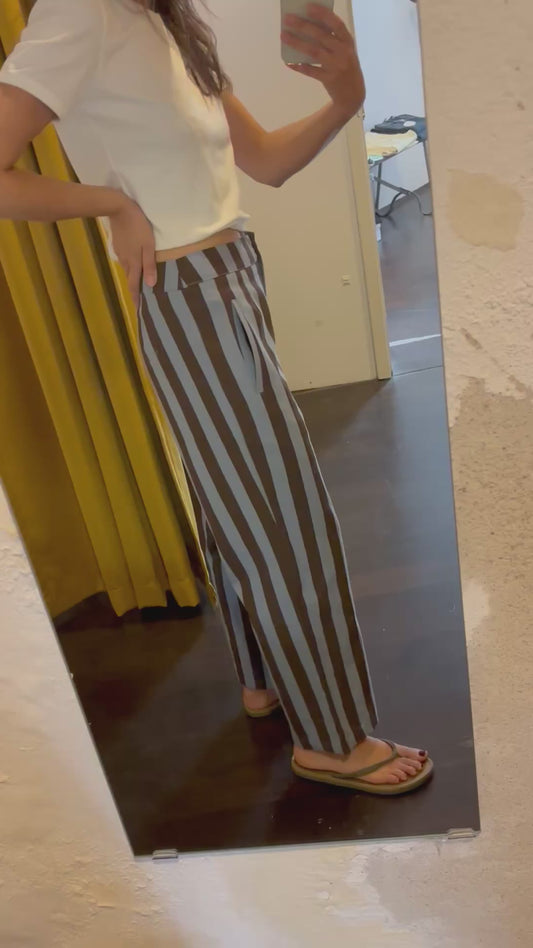 Gestreifte Baumwollhose