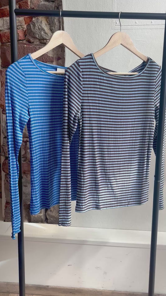 Longsleeve Cella  blau/schoko