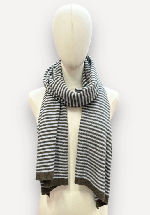 Streifen Schal mit Kaschmir Anteil