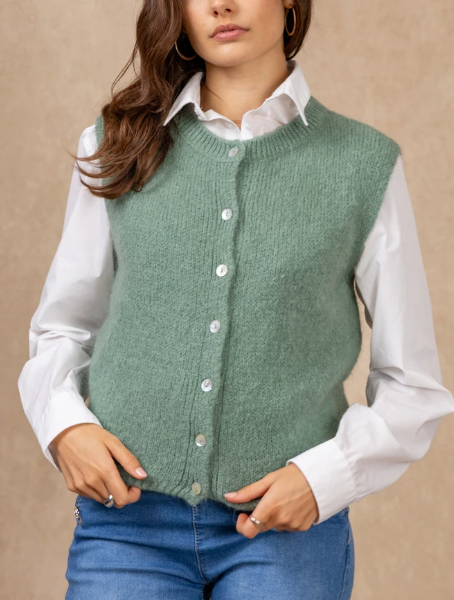 Strickweste Wassergrün